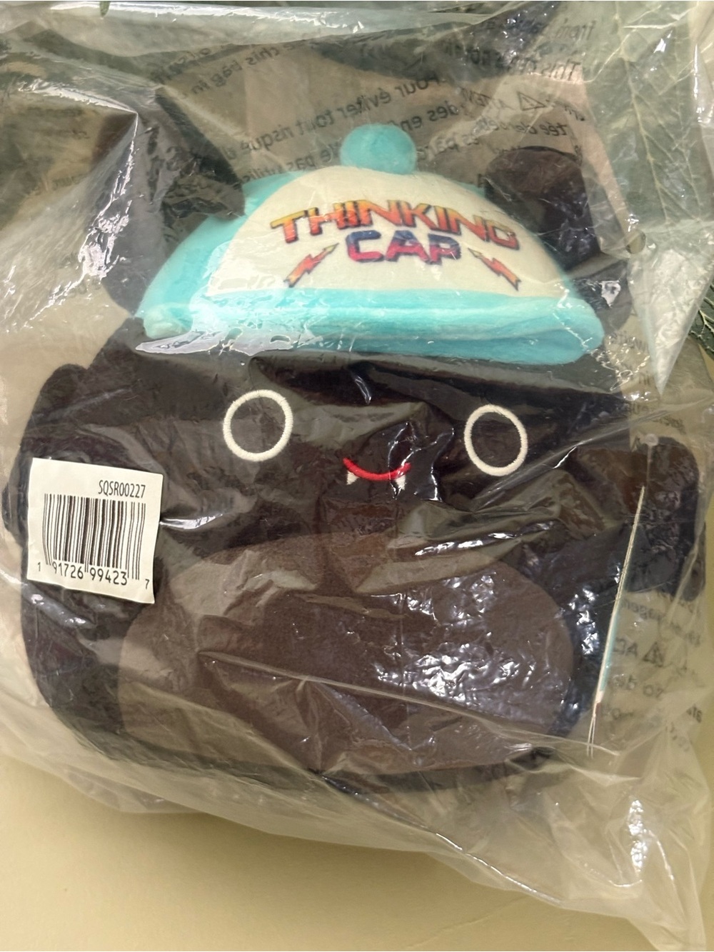 Squishmallows Black Plush with Light Blue Hat - Stranger Things Emily